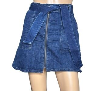 Madewell jean zip up mini denim skirt 29